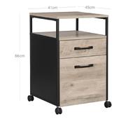 Caisson de bureau mobile - Grège et noir