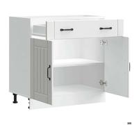 Caisson de cuisine Blanc - LEMON® Armoire de cuisine - Armoire à vitrine - Lucca blanc - Bois d'ingénierie 680 - Soldes