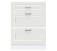 Caisson de cuisine Blanc - LEMON® Armoire de cuisine - Armoire à vitrine - Porto - blanc - Bois d'ingénierie 237 - Soldes