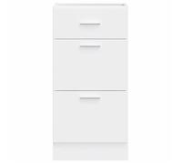 Caisson de cuisine Blanc - LEMON® Meuble bas de cuisine - Armoire à vitrine - ""Lyon"" Blanc 40x46x81,5cm - Bois d'ingénierie 972 Sold