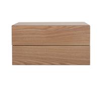 Caisson de rangement 2 tiroirs bois clair frêne MAX