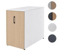 Caisson de rangement HWC-Q27 74x43x80cm blanc façade en bois