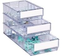 Caisson d'étagère L300xl183xH81mm transparent SAN