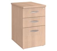 Caisson hauteur de bureau bois chêne clair 3 tiroirs P 60 cm Essens
