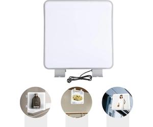 Caisson lumineux LED double face - Panneau publicitaire - 60 × 60 cm - IP65 étanche - 16 W CA 250 V prise UE - 10 000 K blanc froid - env. 1 600 lm
