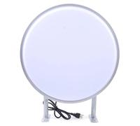 Caisson lumineux publicitaire LED - Rond, double face - 50 cm - Étanche - Extérieur - 110-220 V CA - LED incluse