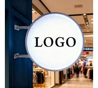 Caisson Lumineux Publicitaire Personnalisé, Caisson Lumineux Rond Extérieur Personnalisé, Panneau Lumineux Double Face LED étanche Pour Devanture De Magasin, Bar, Restaurant