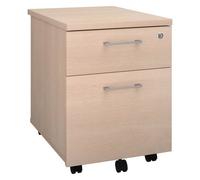 Caisson mobile bois 2 tiroirs - Arch - Tiroirs chêne clair