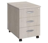 Caisson mobile bois 3 tiroirs chêne gris Bruneau Excellens - Caissons mobiles - Bruneau