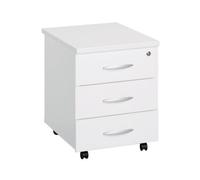 Caisson mobile bois blanc 3 tiroirs P 60 cm Essens