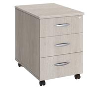 Caisson mobile bois chêne gris 3 tiroirs P 60 cm Essens