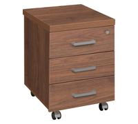 Caisson mobile bois noyer 3 tiroirs - Milano