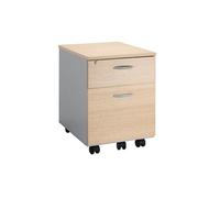 Caisson mobile bois Practica 2 tiroirs chêne - Chêne clair