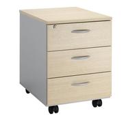 Caisson mobile bois Practica 3 tiroirs chêne
