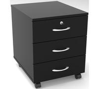Caisson mobile Bois Starting - 3 tiroirs - Noir