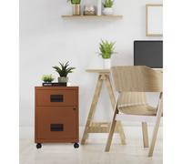 Caisson mobile métal 2 tiroirs Budget - terracotta