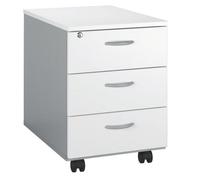 Caisson mobile Practica 3 tiroirs blanc
