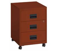 Caisson mobile Pratic 3 tiroirs - Corps et Tiroirs Terracotta