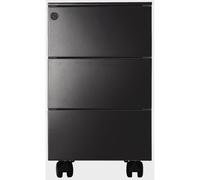 Caisson mobile Universal petite largeur - Métal - 3 tiroirs - Noir