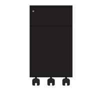 Caisson mobile Universel petite largeur - Métal - 2 tiroirs - Noir