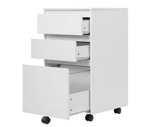 Caisson Mobile WOLTU - Meuble Rangement Bureau avec 3 Tiroirs - 40x40x70cm - Blanc W0ATT0863