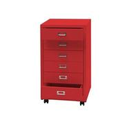 Caisson roulant HWC-L49 métal 75x40x41cm 5 tiroirs rouge
