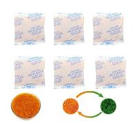 Caiyloxn Silica Gel Sachet Anti Humidité 20g X 15pcs Orange Reusable Sachet Anti Humidité With Saturation Indicator Gel de Silice Desiccant pour VêTements Produits éLectroniques Les Aliments