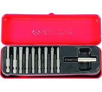 Caja de puntas 1/4" 11piezas "Ranuradas-pozi-PH"