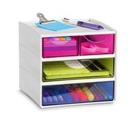 Mini Module De Classement Mycube, 4 Tiroirs, Multicolore