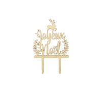 ScrapCooking 4999 Cake Topper Bois Joyeux Noël, Marron