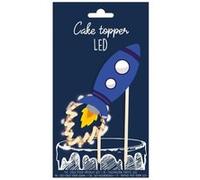 Cake topper LED Fusée Bleu G