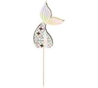 cake topper queue sirène 11.5x30.5cm pastel - artifetes 94077 Multicolore G