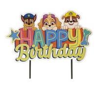 cake toppers en papier pat'patrouille 17.5x15cm - dekora 359012 Jaune G