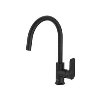 Cala Mitigeur Évier Monotrou À Bec Tube Mobile Incurvé Noir Mat - ROCA A5A846ENB0