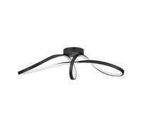 Eglo connect.z Smart Home plafonnier LED Calarossa-Z, ZigBee, app et commande vocale Alexa, blanc chaud-blanc froid, RGB, luminaire à intensité variable, métal noir et blanc, 23 x 70,5 cm