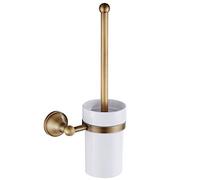 Brosse de toilettes et support, bronze antique, céramique, fixation murale, accessoires de salle de bains