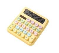 Calculator, 12 Digit Cute Desk Calculator with LCD Display and Big Round Buttons | 12 Digits Solar Cute Colorful Counter | Stylish Office Calculators for Desk Home School Classroom College Work