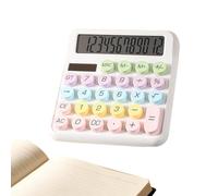 Calculator, 12 Digit Cute Desk Calculator with LCD Display and Big Round Buttons | 12 Digits Solar Cute Colorful Counter | Stylish Office Calculators for Desk Home School Classroom College Work