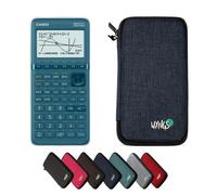 Casio Graph 25+E II avec Housse de Protection WYNGS incluse Bleu - Calculatrice Graphique - Pack de Base