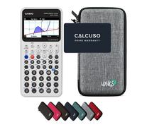 Casio Graph Math+ avec Housse de Protection WYNGS incluse Gris Clair - Calculatrice Graphique - Pack de Base