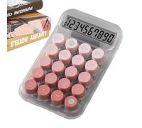 Calculatrice Clavier Mécanique Coque Transparente Grand LCD 8 Chiffres | Calculatrice de clavier portable, format de poche, design coloré, touches ergonomiques, pour portable, école, bureau, maison