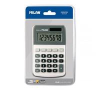 Calculatrice De Bureau - 8 Chiffres - Blanc Et Gris - Piles Et Solaire - Milan