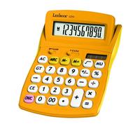 Lexibook Calculatrice de bureau FRUITIES C210D – 10 chiffres écran inclinable, solaire & piles jaune