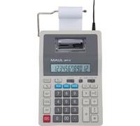 Calculatrice de bureau MAUL printing MPP 32 affichage LCD 1 ligne, 12 chiffres batterie courant 28 x 15.5 x 7.5 cm gris