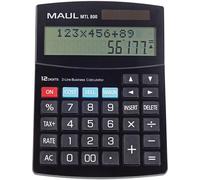 Calculatrice de bureau MTL 800 solaire/pile 140x30mm noir paquet de 20 pièces