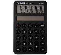 Calculatrice de poche Maul ECO MD 1 noir Ecran: 10 solaire (l x H x P) 76 x 120 x 13 mm