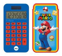 Calculatrice De Poche Super Mario Avec Couvercle De Protection, Fonctions Classiques Et Évoluées, À Piles Et Solaire Bleu TU