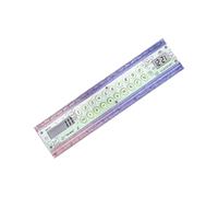 Calculatrice de règle mathématique avec Horloge LCD, règle Droite de 15 cm / 5, 9 Pouces pour Notes en Classe, tâches de Bureau et Dessin, Outil de Mesure en ourniture de Dessin pour devoirs
