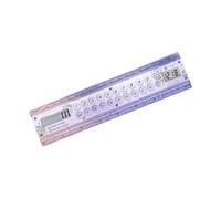 Calculatrice de règle mathématique avec Horloge LCD, règle Droite de 15 cm / 5, 9 Pouces pour Notes en Classe, tâches de Bureau et Dessin, Outil de Mesure en ourniture de Dessin pour devoirs