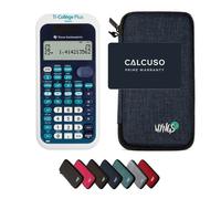 TI-Collège Plus Solaire avec Housse de Protection WYNGS incluse Bleu - Calculatrice Scientifique - Pack de Base
